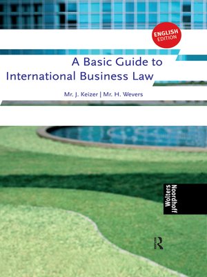 cover image of A Basic Guide to International Business Law